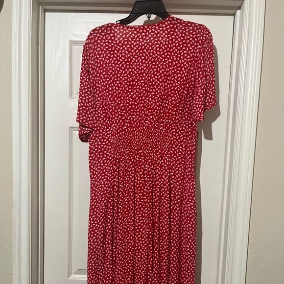 NWT TIme and Tru red and white midi dress - Picture 2 of 2